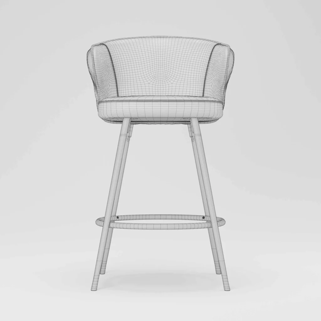 3D Chair Modeling Wireframe