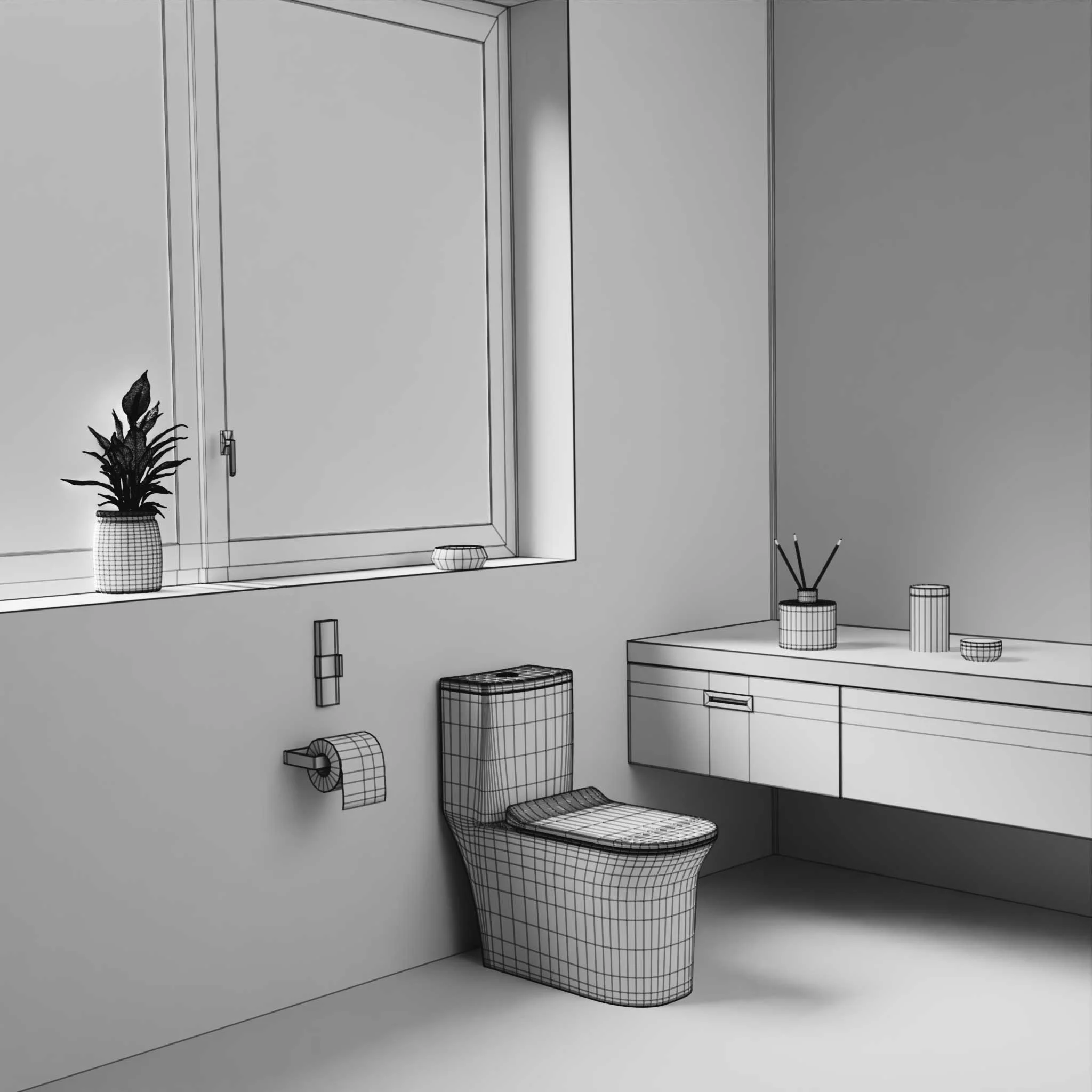 toilet set Wairframe