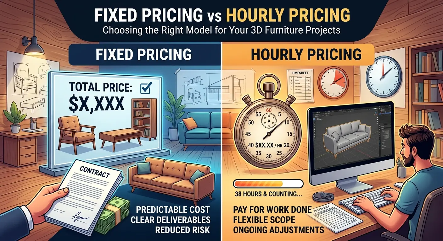 Fixed Pricing vs Hourly Pricing for 3D Furniture Projects-clean