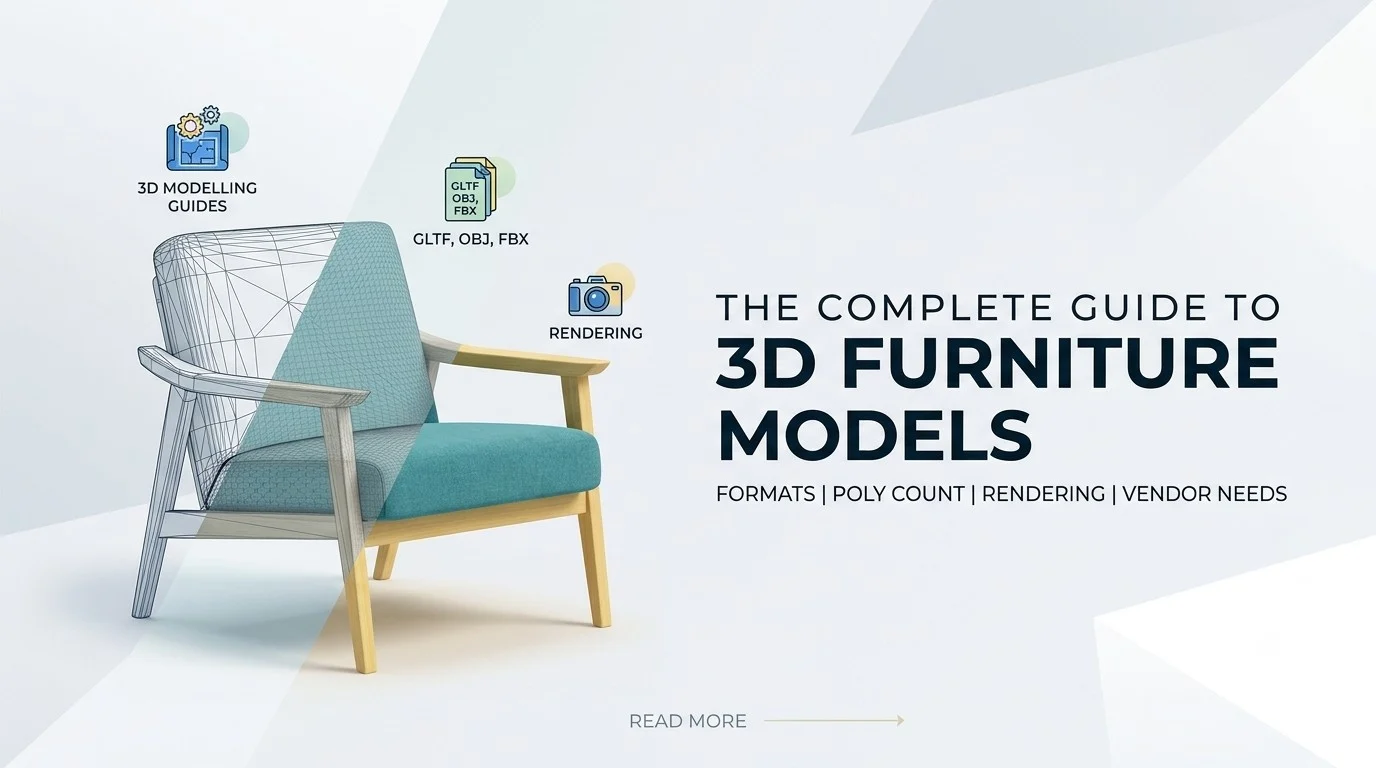 The Complete Guide to 3D Furniture Models: Formats, Poly Count, Rendering & What Vendors Need
