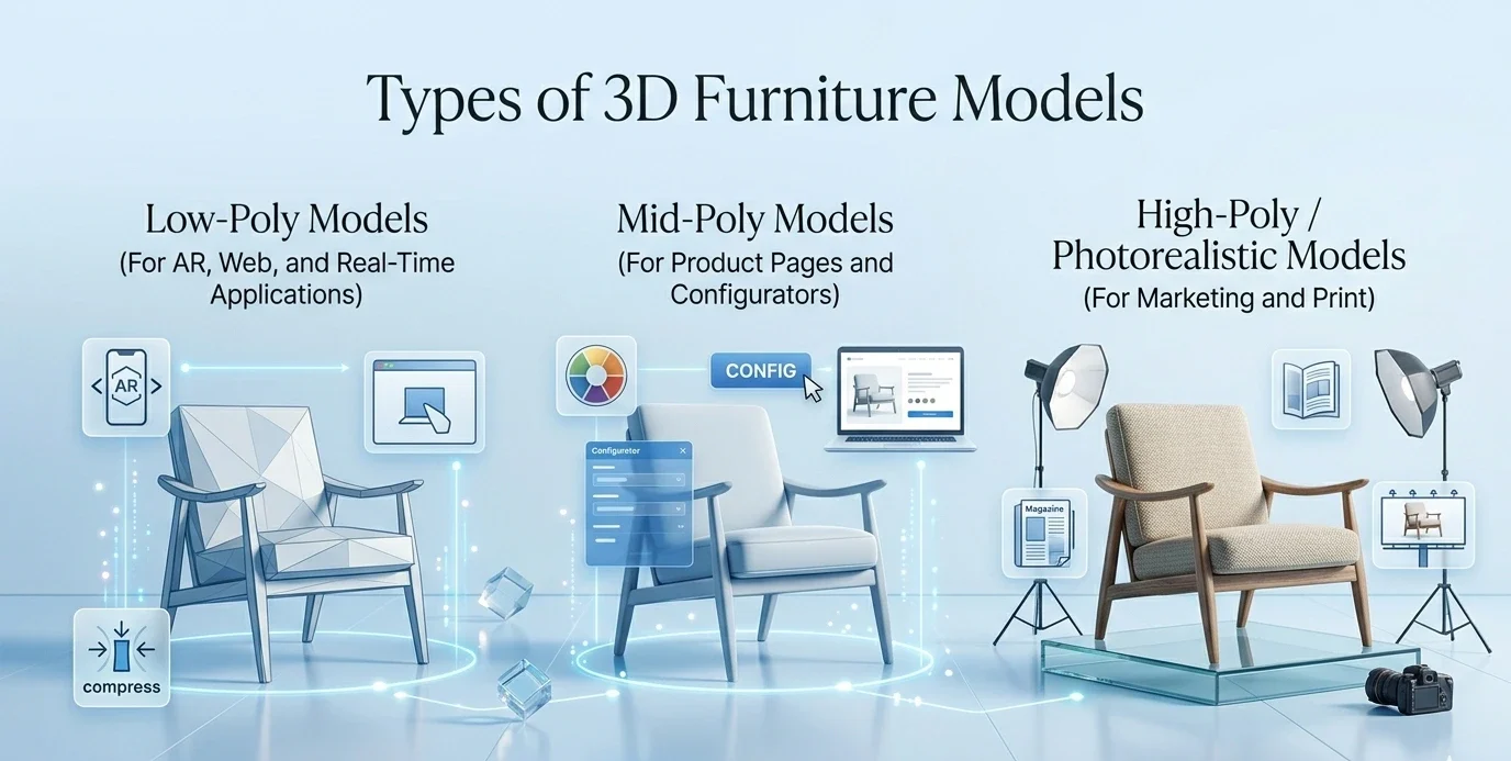 Types of 3D Furniture Models